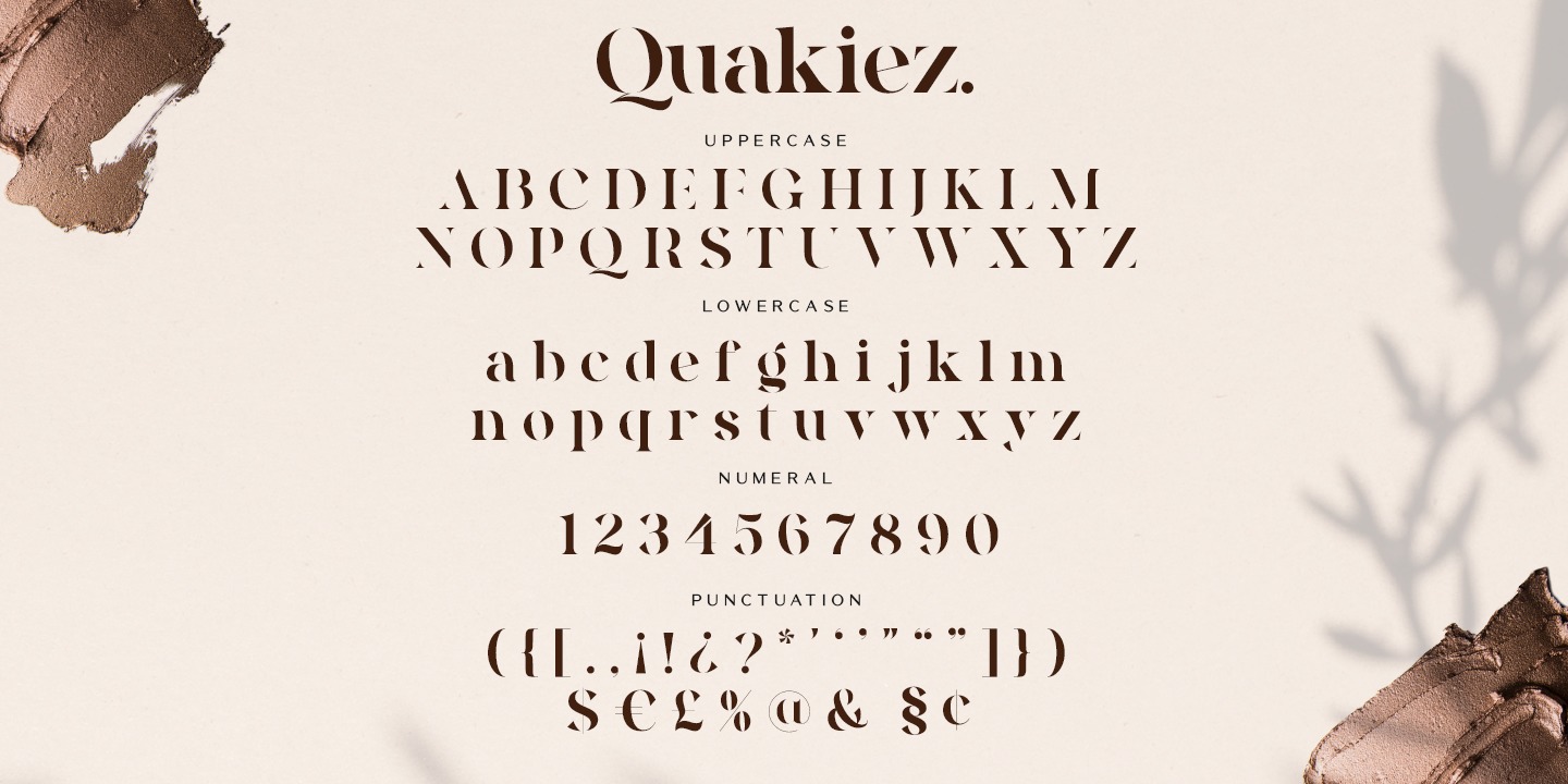 Пример шрифта Quakiez Regular